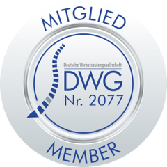 Mitgliedssiegel der Deutschen Wirbelsäulengesellschaft (DWG) – Praxis Dr. med. Stephan Meyer-Schwickerath